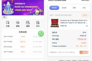 【独家发布】中英双语言海外任务刷单投资理财源码/叠加分组模式+代理分销/前端vue编译后